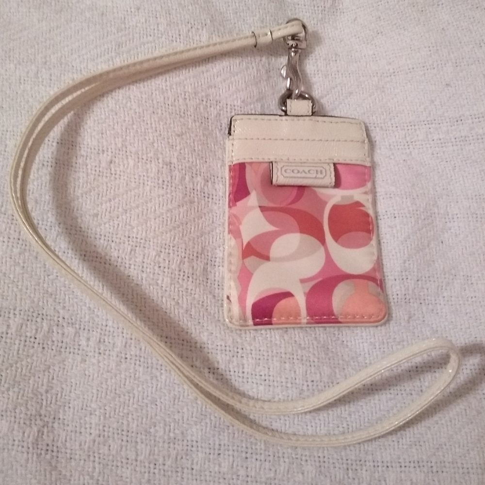 Coach Signature Scarf Lanyard ID